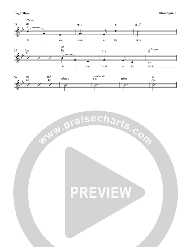 Silent Night Lead Sheet (Red Tie Music)