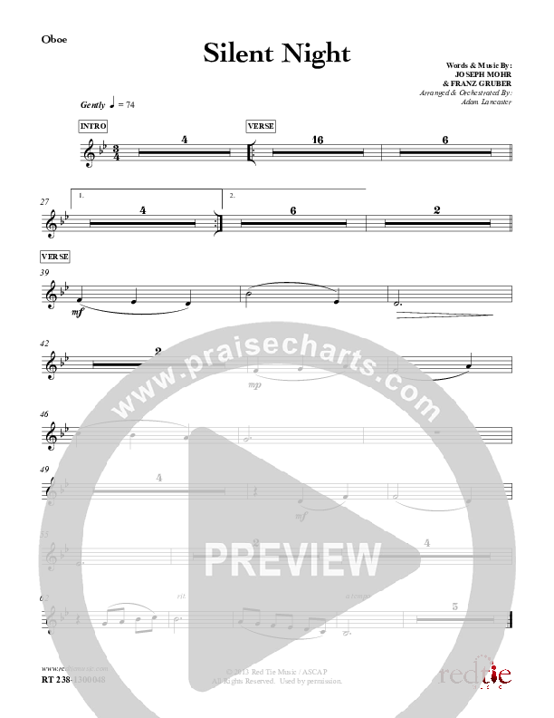 Silent Night Oboe (Red Tie Music)