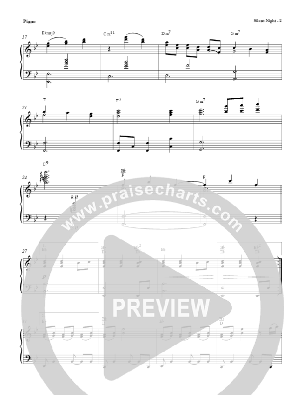 Silent Night Piano Sheet (Red Tie Music)