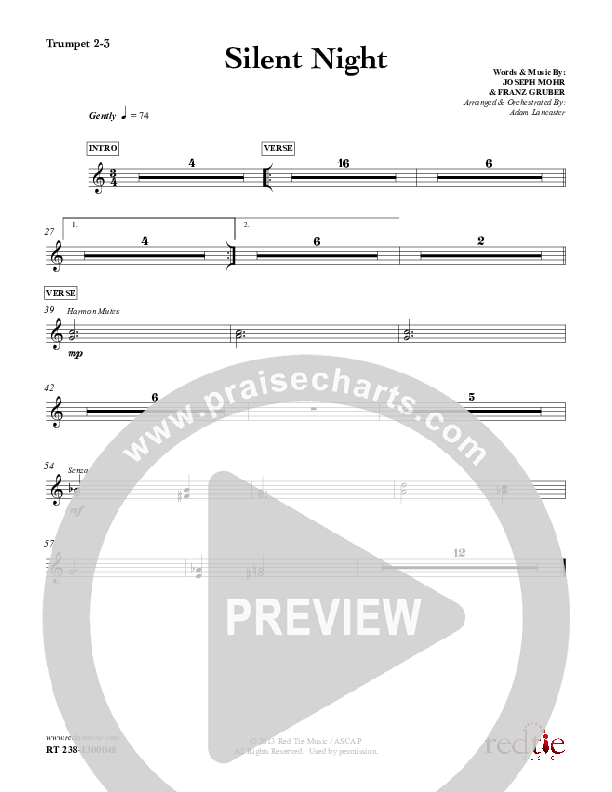 Silent Night Trumpet 2/3 (Red Tie Music)