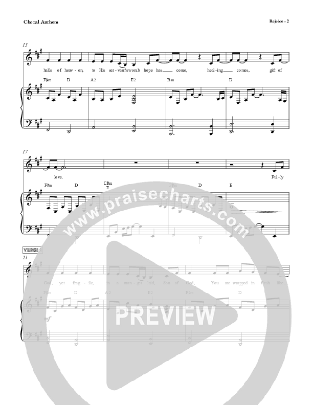 Rejoice Choir Sheet (SATB) (Red Tie Music)