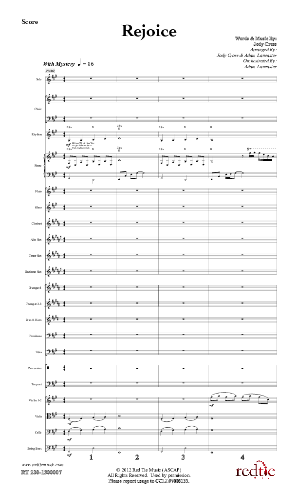 Rejoice Orchestration (Red Tie Music)