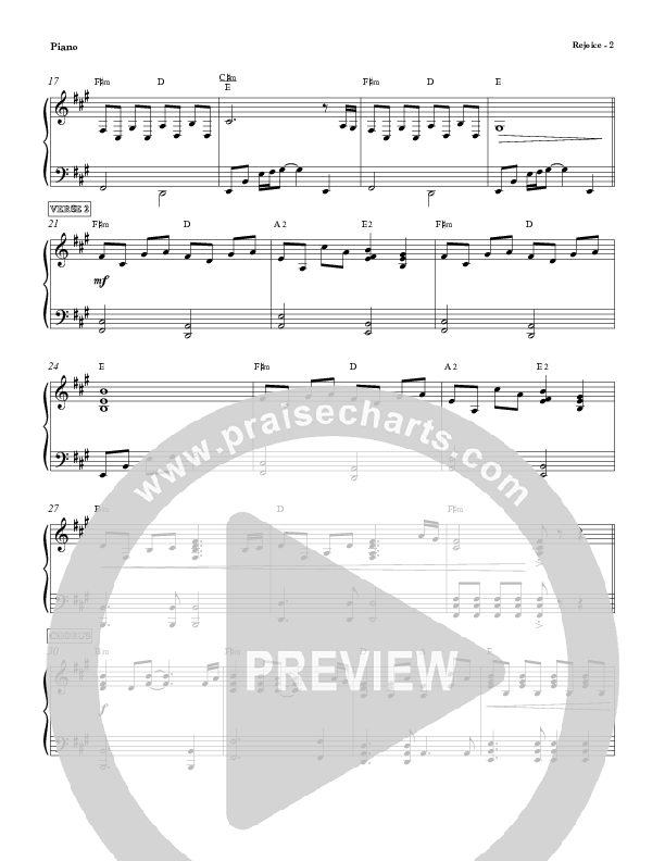 Rejoice Piano Sheet (Red Tie Music)