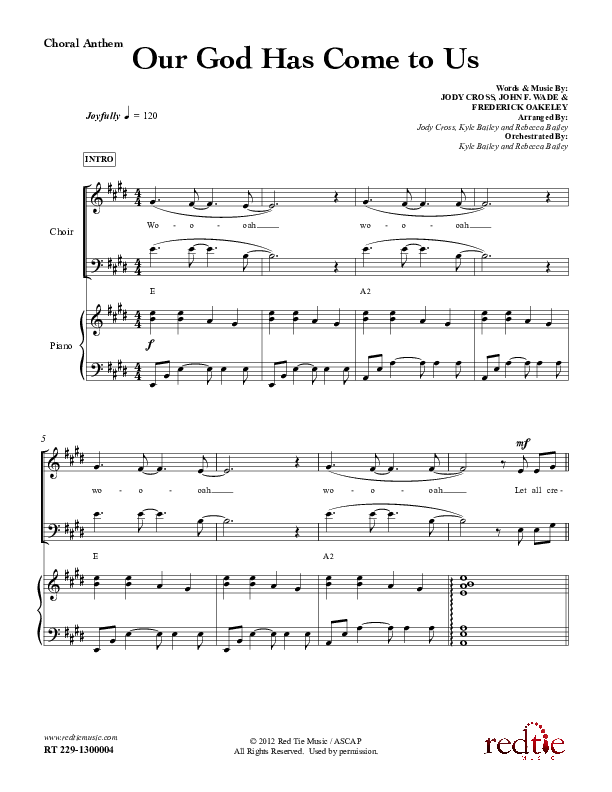 Our God Has Come To Us Choir Sheet (SATB) (Red Tie Music)