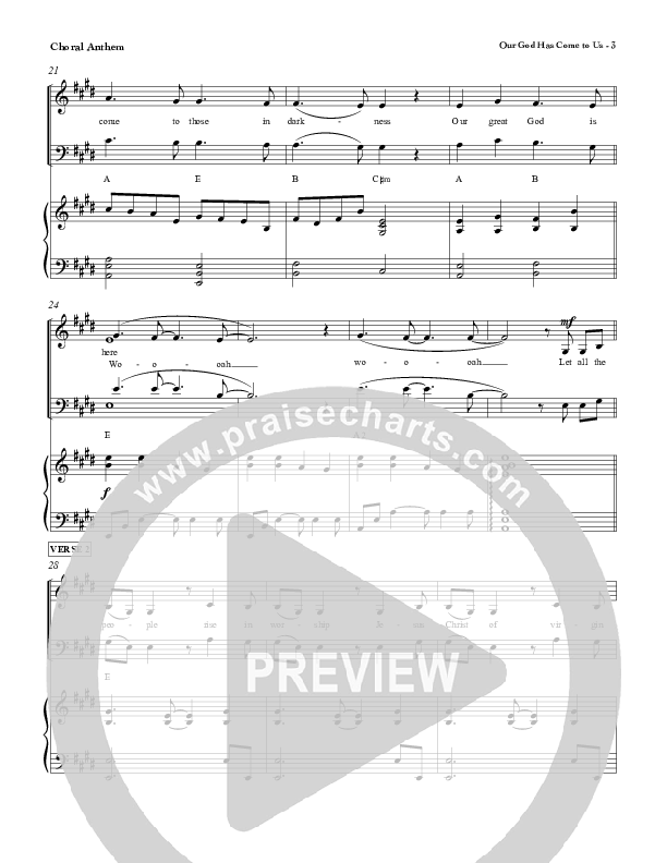 Our God Has Come To Us Choir Sheet (SATB) (Red Tie Music)