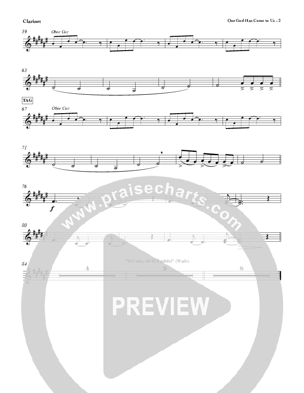 Our God Has Come To Us Clarinet (Red Tie Music)