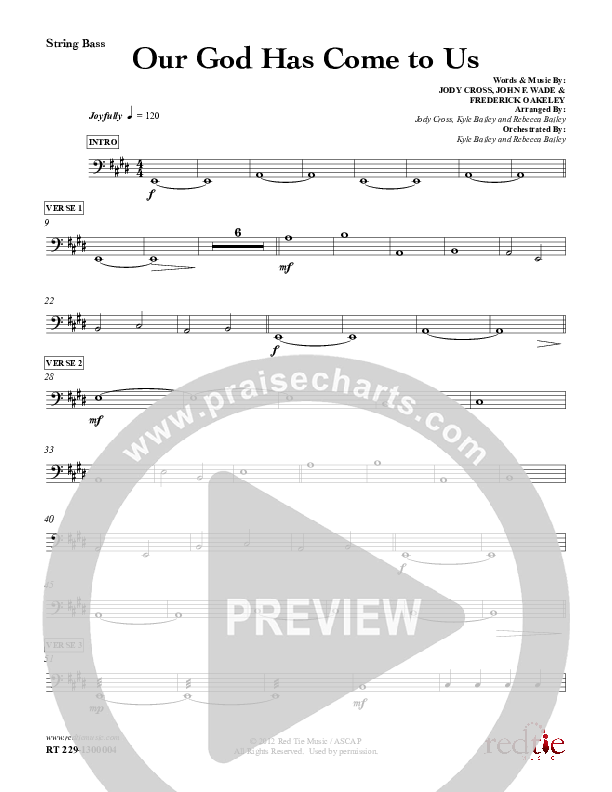 Our God Has Come To Us Double Bass (Red Tie Music)