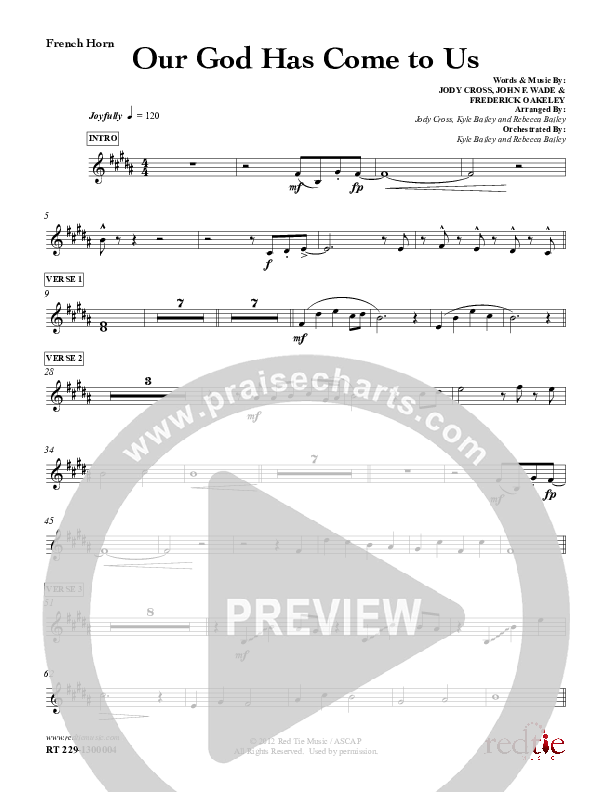 Our God Has Come To Us French Horn (Red Tie Music)