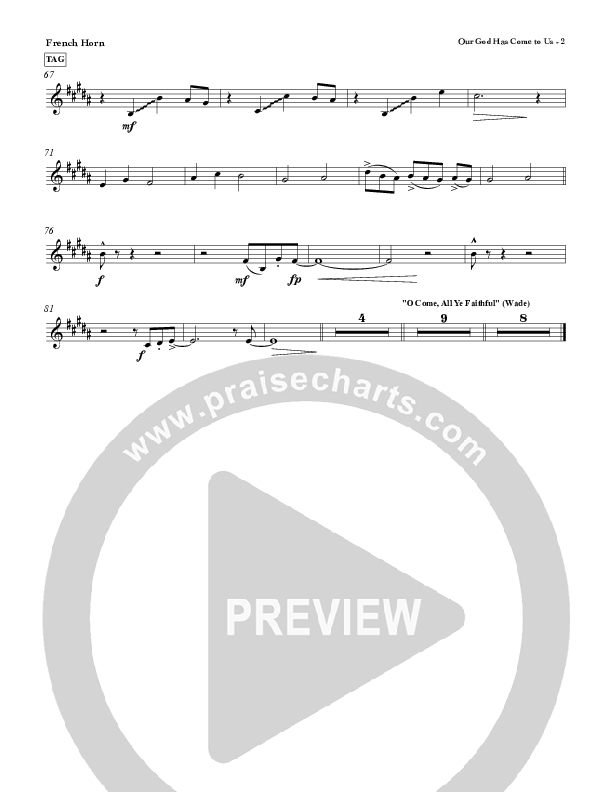 Our God Has Come To Us French Horn (Red Tie Music)