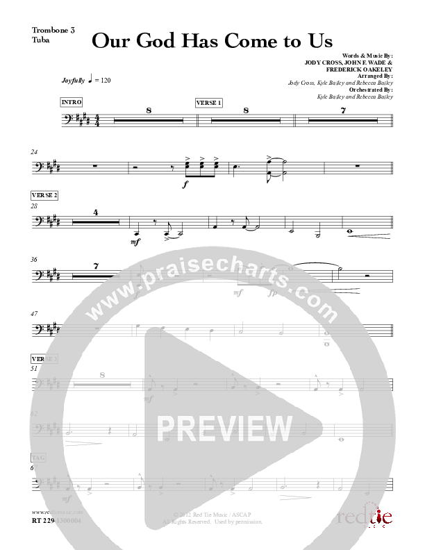 Our God Has Come To Us Trombone 3/Tuba (Red Tie Music)