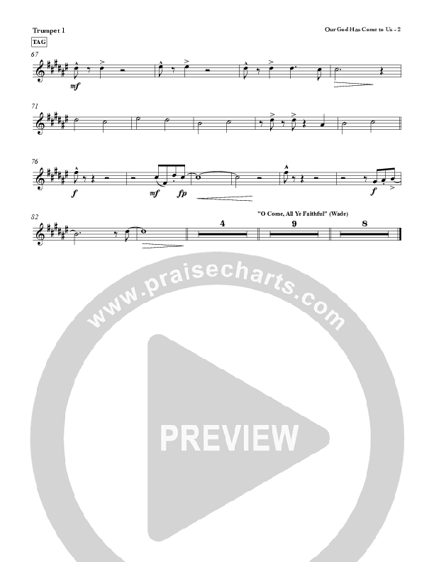 Our God Has Come To Us Trumpet 1 (Red Tie Music)
