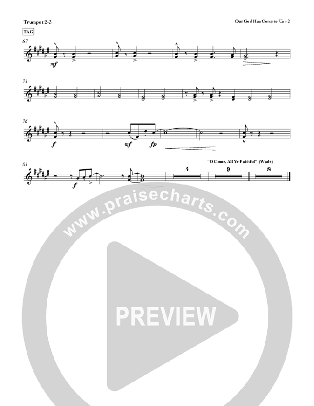 Our God Has Come To Us Trumpet 2/3 (Red Tie Music)
