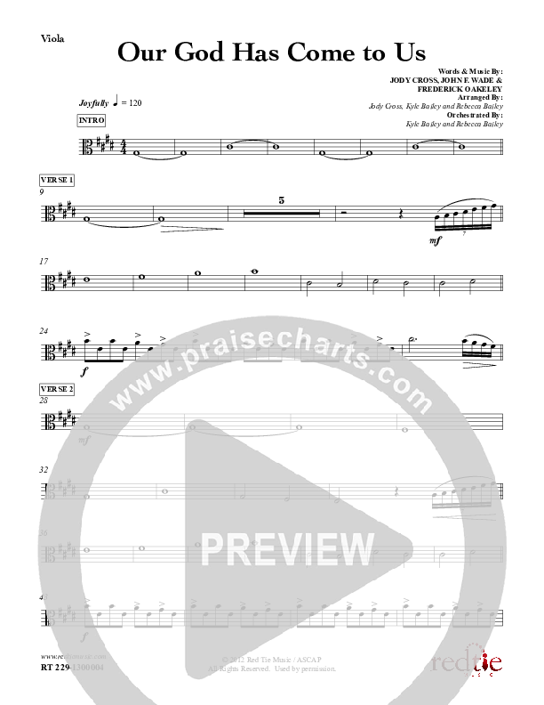 Our God Has Come To Us Viola (Red Tie Music)