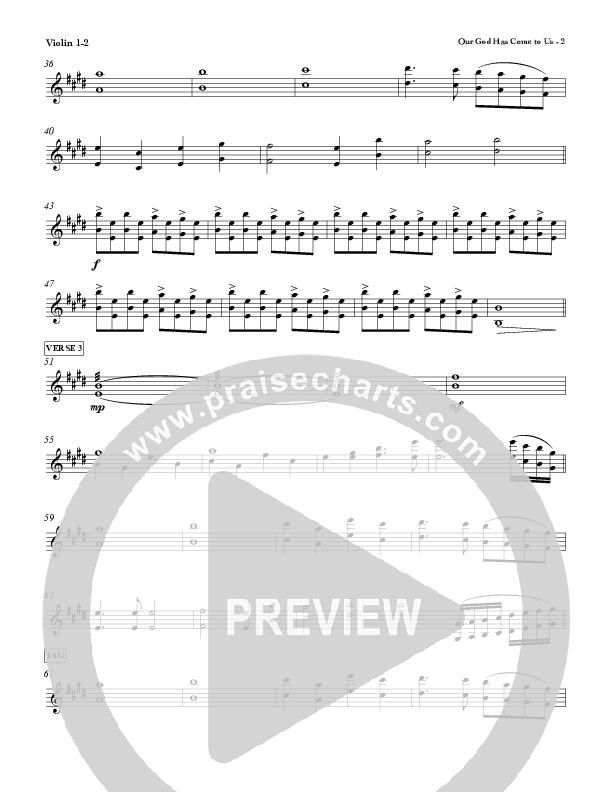 Our God Has Come To Us Violin 1/2 (Red Tie Music)