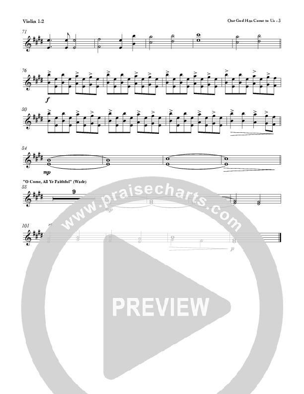 Our God Has Come To Us Violin 1/2 (Red Tie Music)