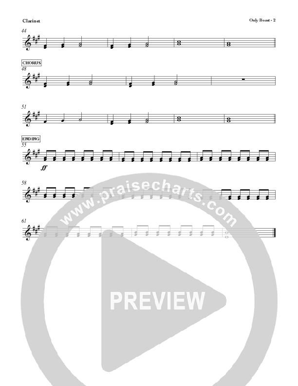 Only Boast Clarinet (Red Tie Music)