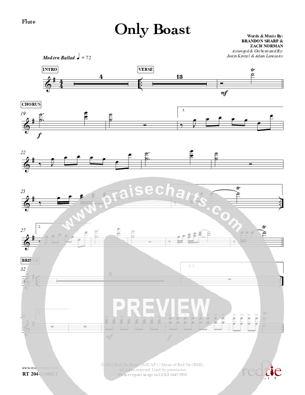 Only Boast Flute (Red Tie Music)