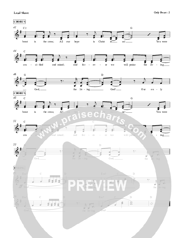 Only Boast Lead Sheet (Red Tie Music)