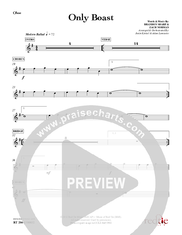 Only Boast Oboe (Red Tie Music)