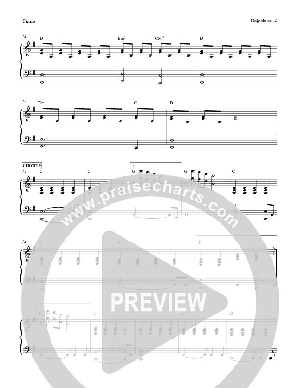 Only Boast Piano Sheet (Red Tie Music)