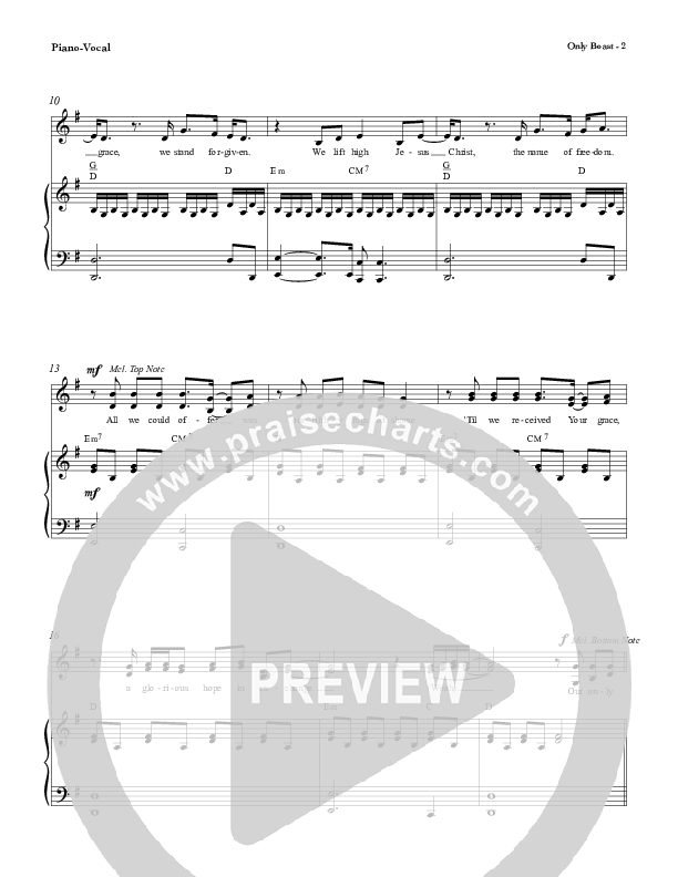 Only Boast Piano/Vocal & Lead (Red Tie Music)