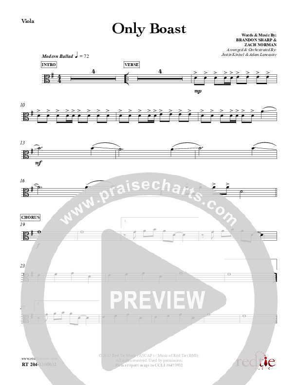 Only Boast Viola (Red Tie Music)