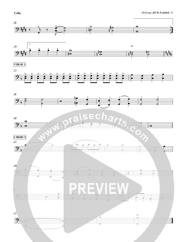 O Come All Ye Faithful Cello (Red Tie Music)