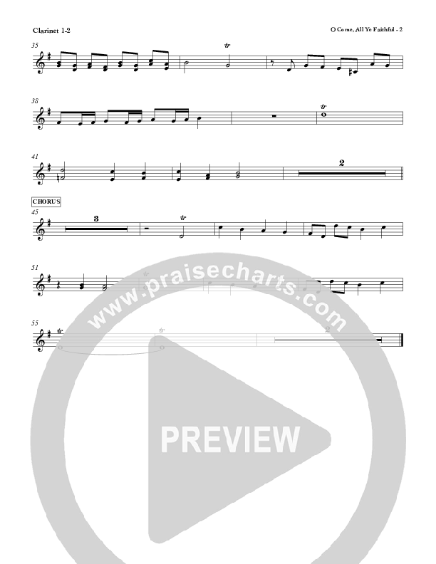 O Come All Ye Faithful Clarinet 1/2 (Red Tie Music)