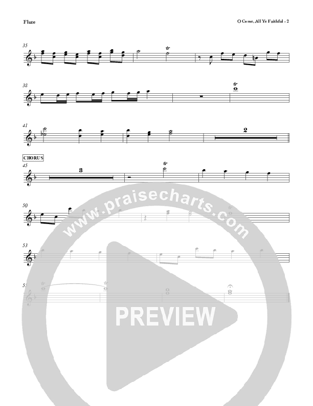 O Come All Ye Faithful Flute (Red Tie Music)