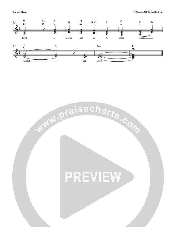 O Come All Ye Faithful Lead Sheet (Red Tie Music)