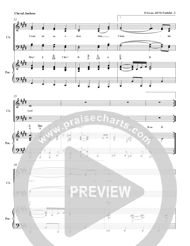 O Come All Ye Faithful Lead & Piano (Red Tie Music)