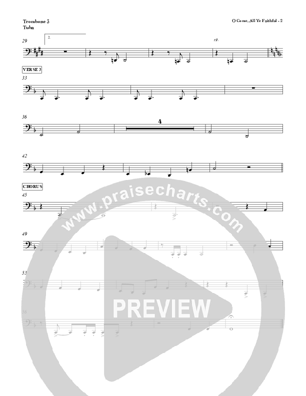 O Come All Ye Faithful Trombone 3/Tuba (Red Tie Music)