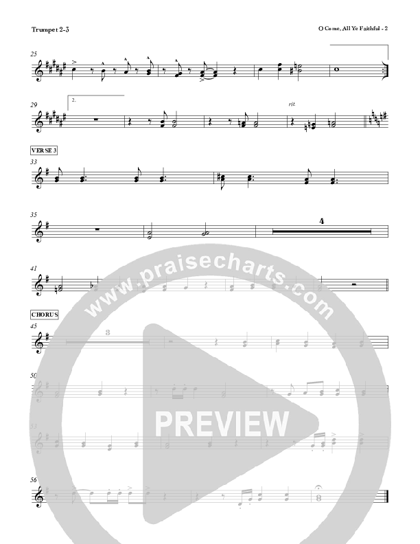 O Come All Ye Faithful Trumpet 2/3 (Red Tie Music)