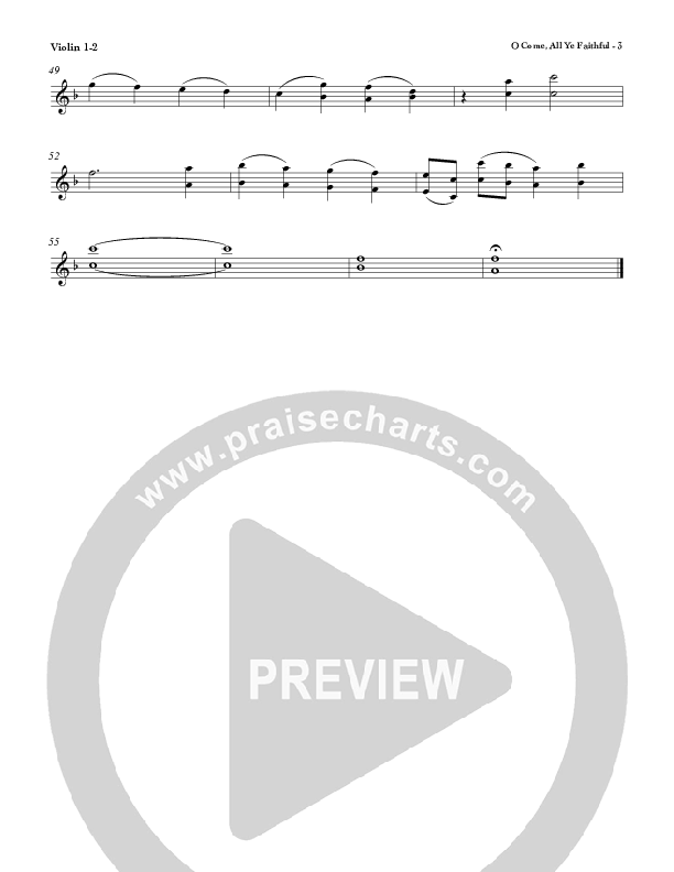 O Come All Ye Faithful Violin 1/2 (Red Tie Music)