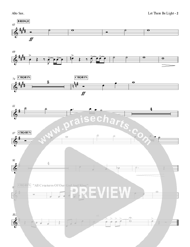 Let There Be Light Alto Sax (Red Tie Music)