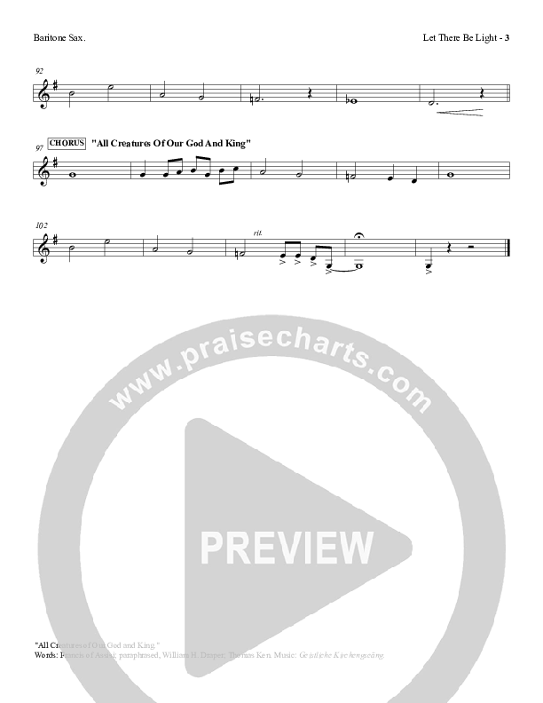 Let There Be Light Bari Sax (Red Tie Music)