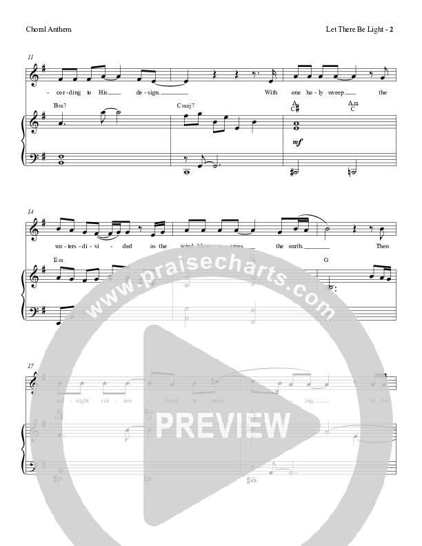 Let There Be Light Choir Sheet (Red Tie Music)