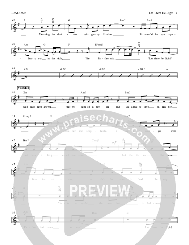Let There Be Light Lead Sheet (Red Tie Music)