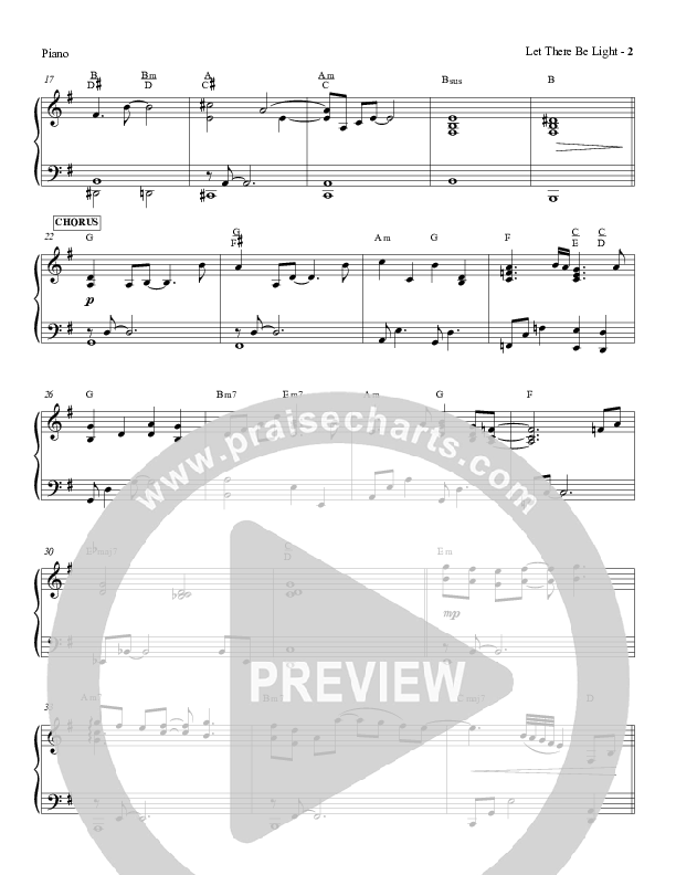 Let There Be Light Piano Sheet (Red Tie Music)