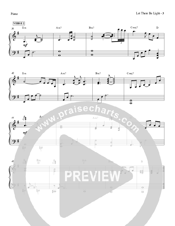 Let There Be Light Piano Sheet (Red Tie Music)
