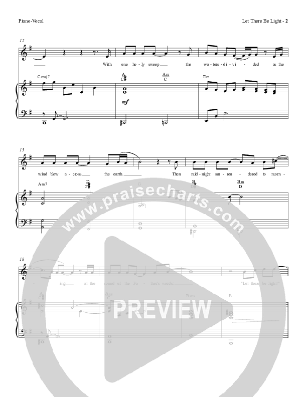 Let There Be Light Piano/Vocal (Red Tie Music)