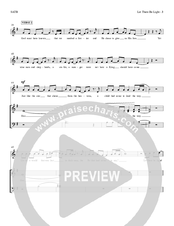 Let There Be Light Piano/Vocal (SATB) (Red Tie Music)
