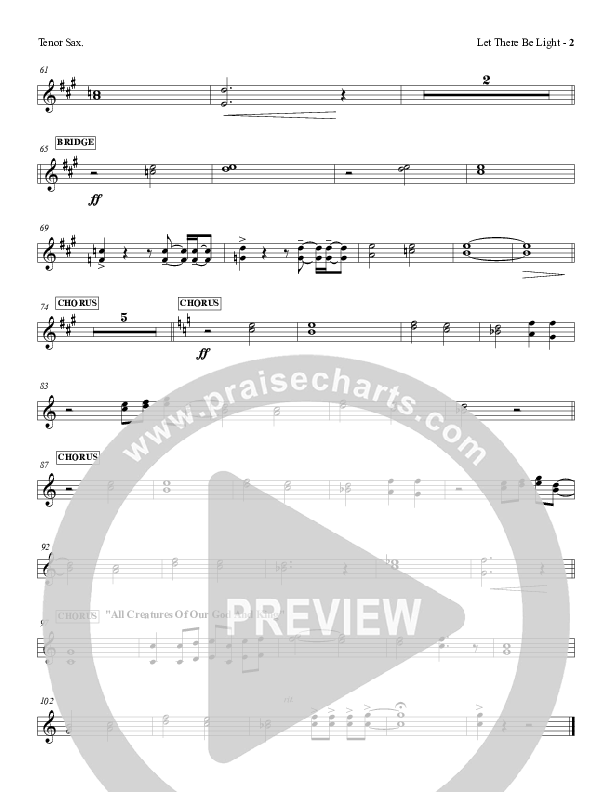 Let There Be Light Tenor Sax 2 (Red Tie Music)