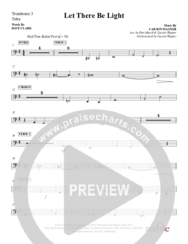 Let There Be Light Trombone 3/Tuba (Red Tie Music)