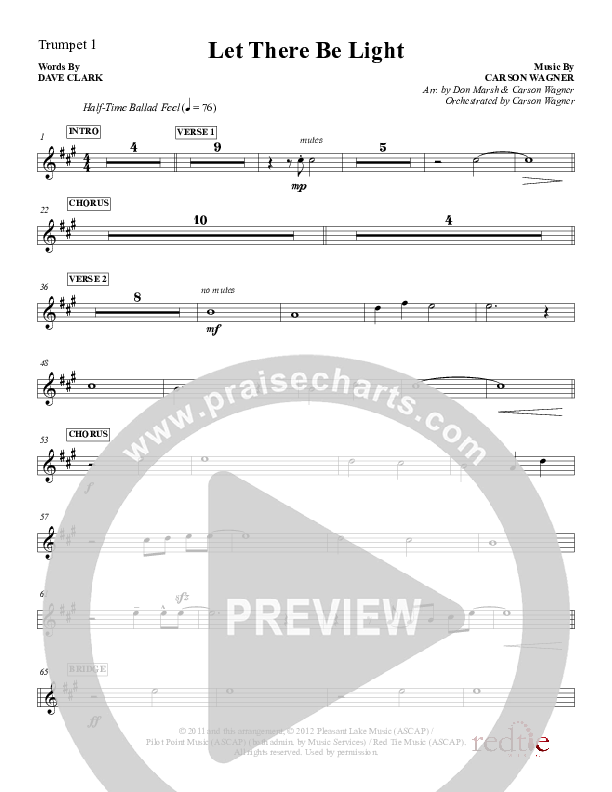 Let There Be Light Trumpet 1 (Red Tie Music)