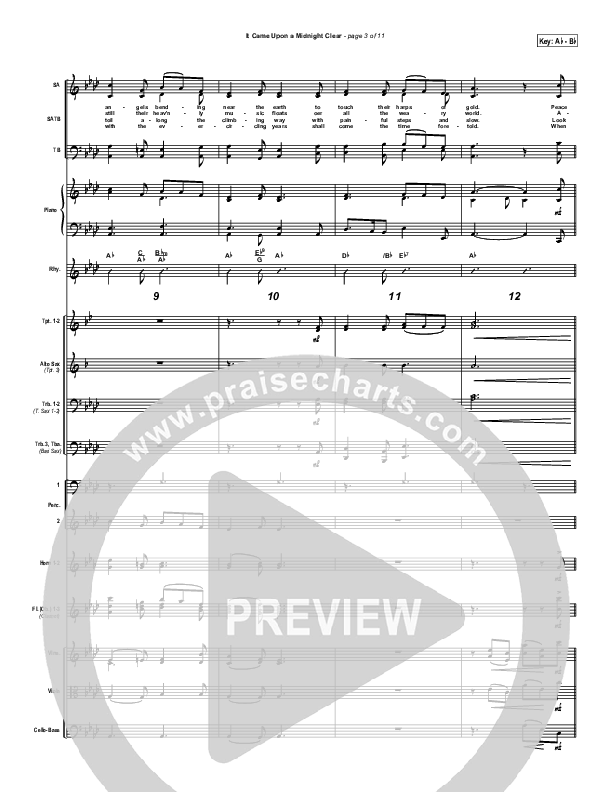 It Came Upon A Midnight Clear Conductor's Score (Traditional Carol / PraiseCharts)