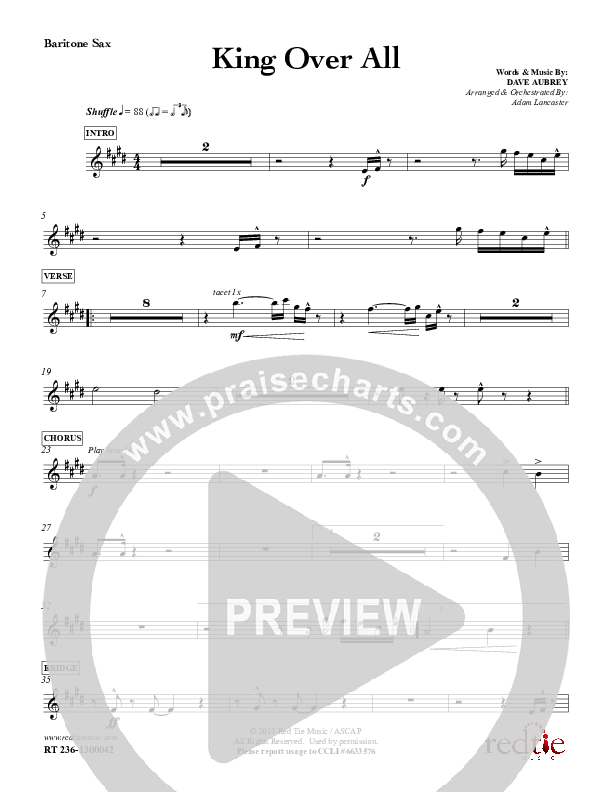 King Over All Bari Sax (Red Tie Music)