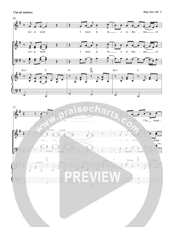 King Over All Choir Vocals (SATB) (Red Tie Music)