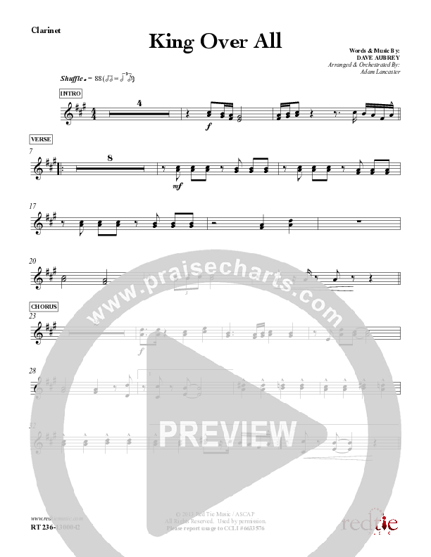 King Over All Clarinet (Red Tie Music)