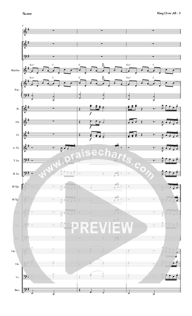 King Over All Conductor's Score (Red Tie Music)